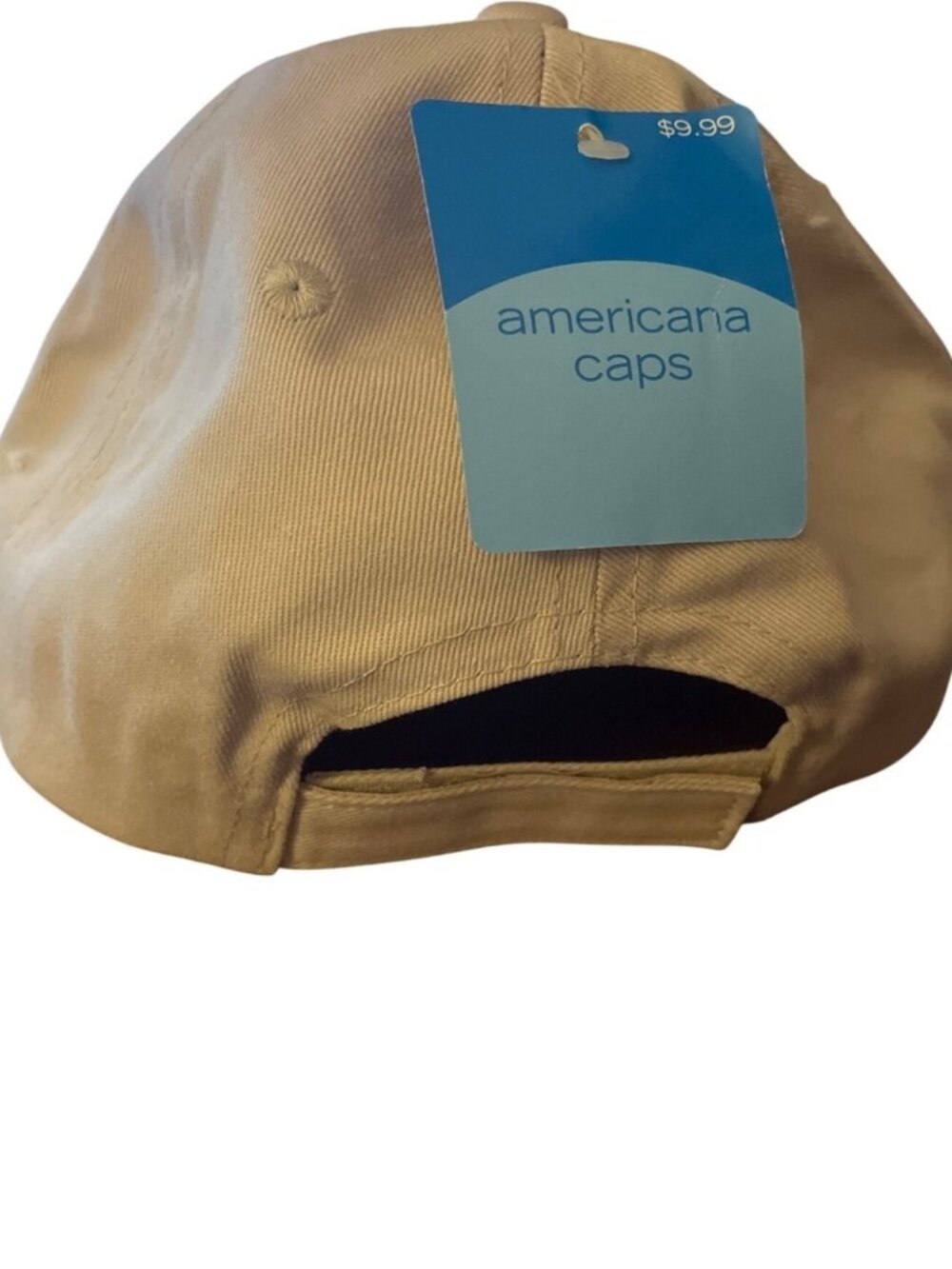 Mens Americana Caps Beige USA Embroidered Adjustable Baseball Hat Cap Boat MAG - Picture 2 of 5